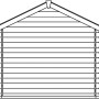 Abbildung eines Skan Holz Gartenhaus Palma 3, 250x300 cm, aus unbehandeltem Holz.