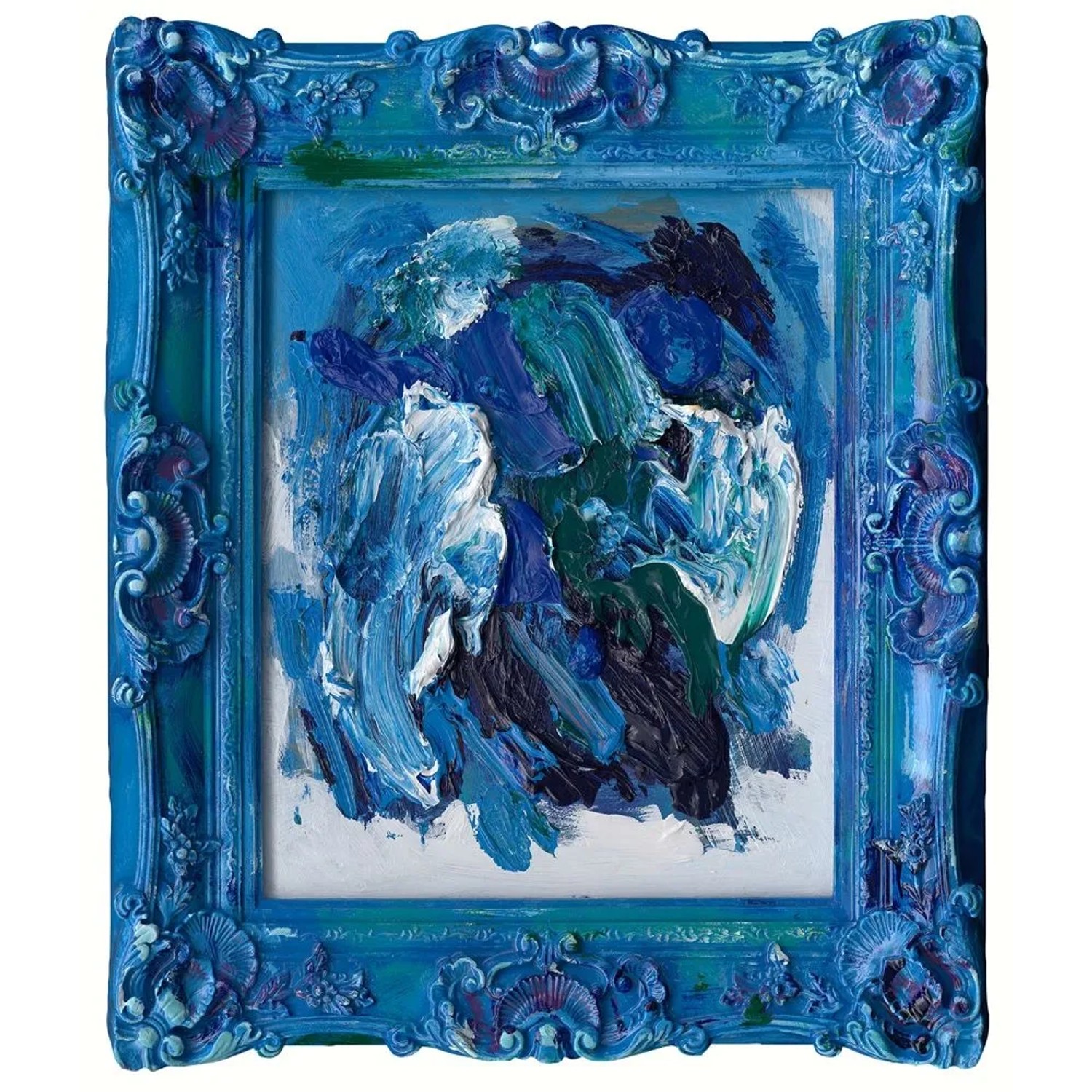 Art Universe Leinwandbild Barock En Vogue Blau 60 x 70 cm