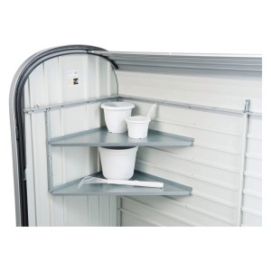 Biohort Eckregale-Set für StoreMax 120/160: 2 feuerverzinkte Stahlböden zur Gartenordnung.