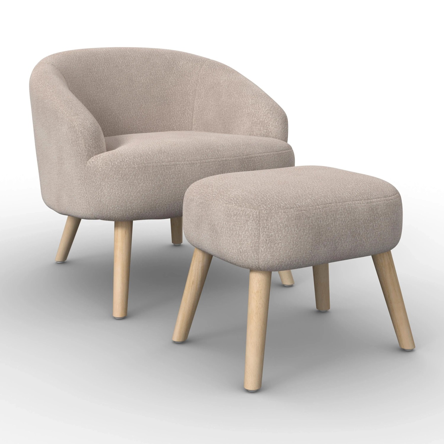 Bessagi Home Sessel Sonja Chenille Creme
