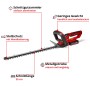 Einhell Akku-Heckenschere GC-CH 1855/1 Li Kit, rot-schwarz, mit 18V Akku und 55cm Schnittlänge.