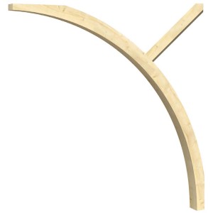 Skan Holz Einfahrtsbogen aus Leimholz in Natur für Carport-Zubehör.