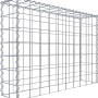 Gabiona Anbaukorb Typ 3, 70x100x20cm, Maschenweite 10x10cm, aus verzinktem Drahtgitter.