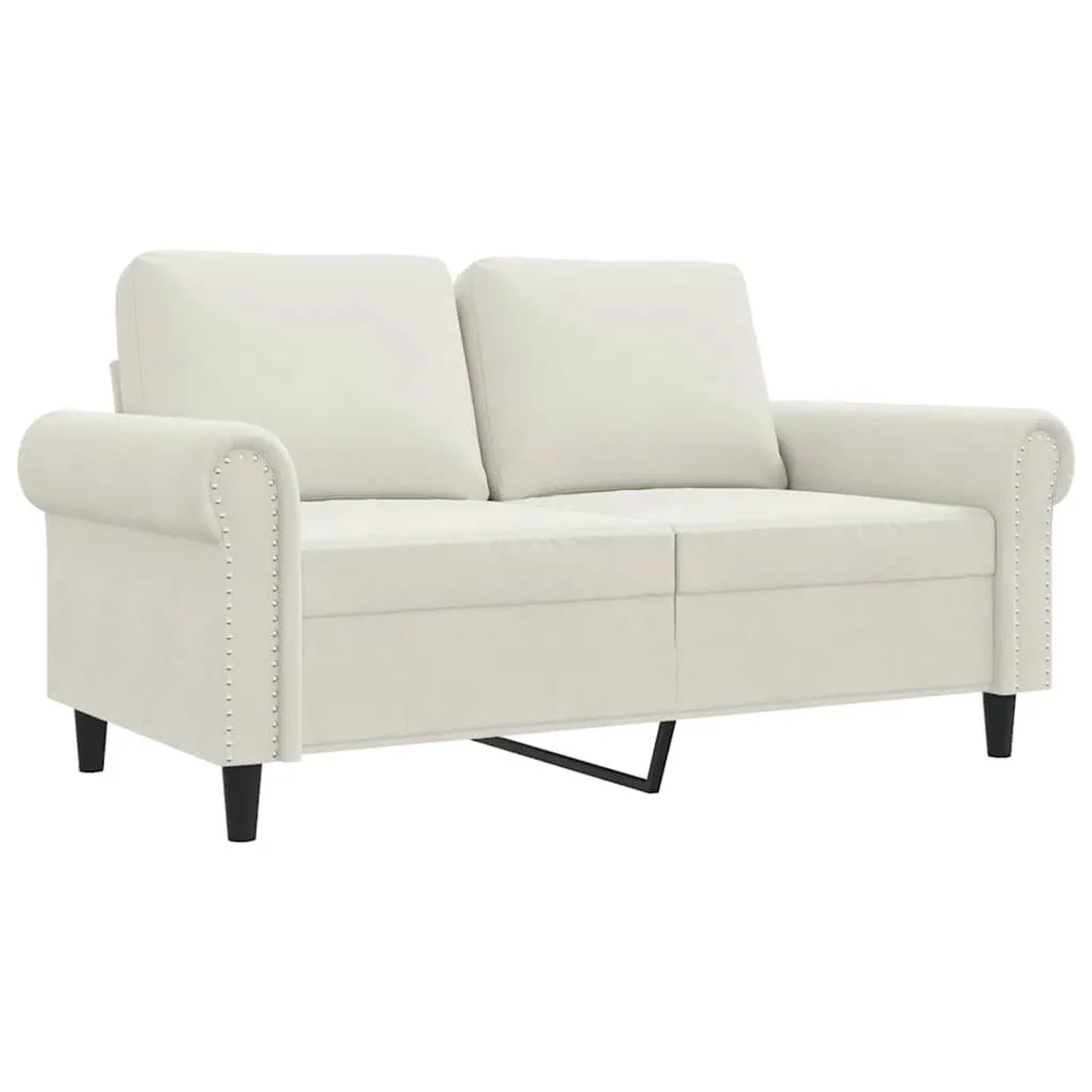 vidaXL 2-Sitzer-Sofa Creme 120 cm Samt 359527 günstig online kaufen