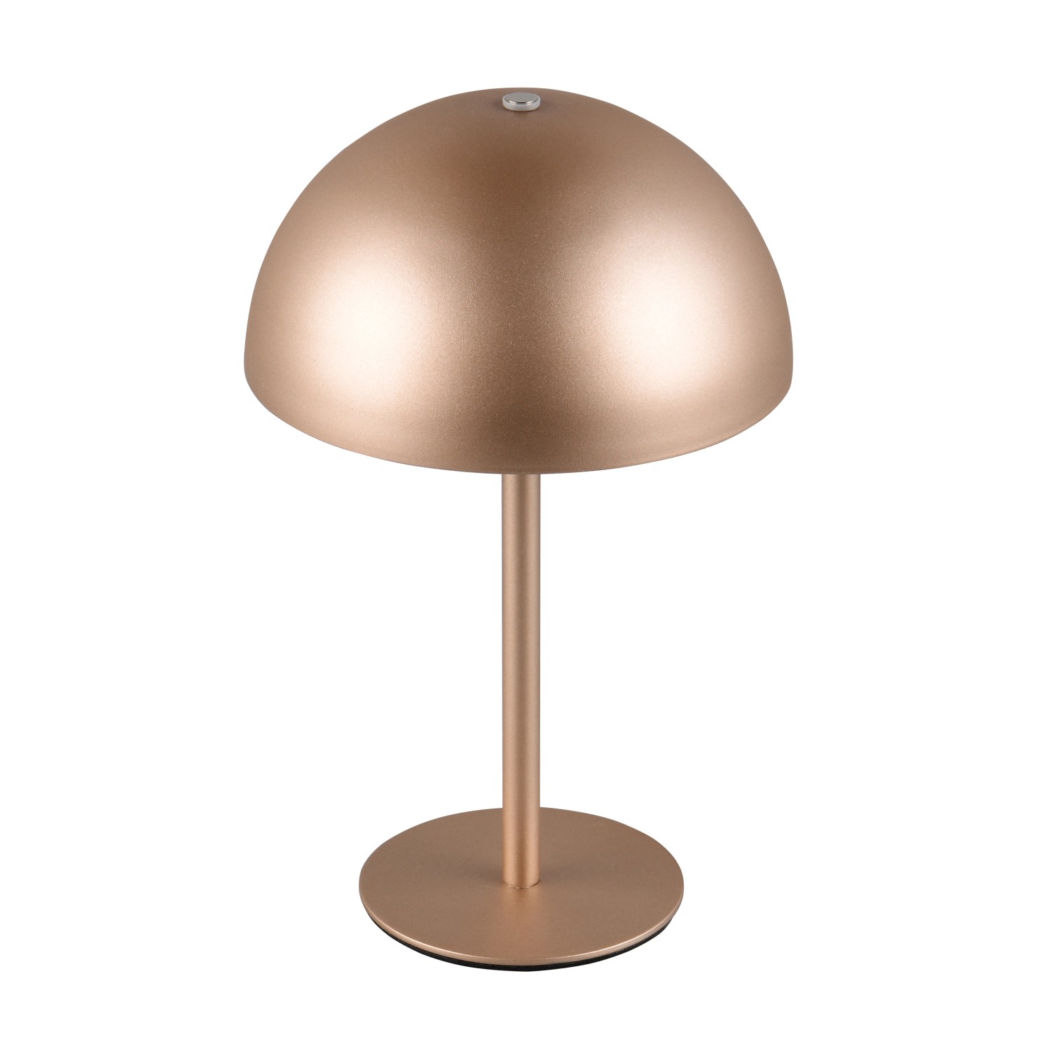 Reality LED-Tischleuchte Munoz in Coffee: Akku-Tischlampe mit Touch-Dimmer, Ø 13 cm.