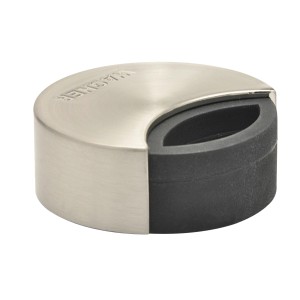 Wagner Boden-Türstopper Duo in Edelstahl-Optik, Metall, zum Schrauben oder Kleben.