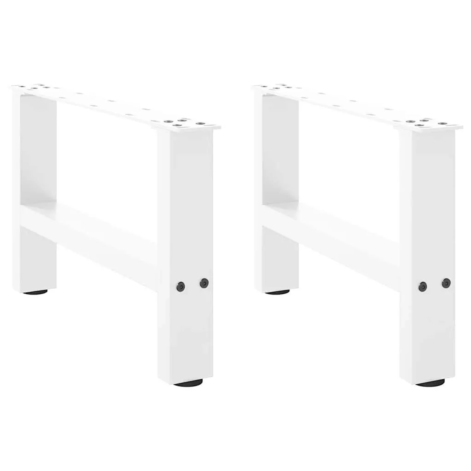 vidaXL Couchtischbeine Weiß 2 Stk 50x30-31 cm Stahl 4013261 günstig online kaufen