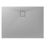 Rechteckige, steingraue Breuer Duschwanne Modern Line in Steinoptik, 130x85 cm mit Ablauf.