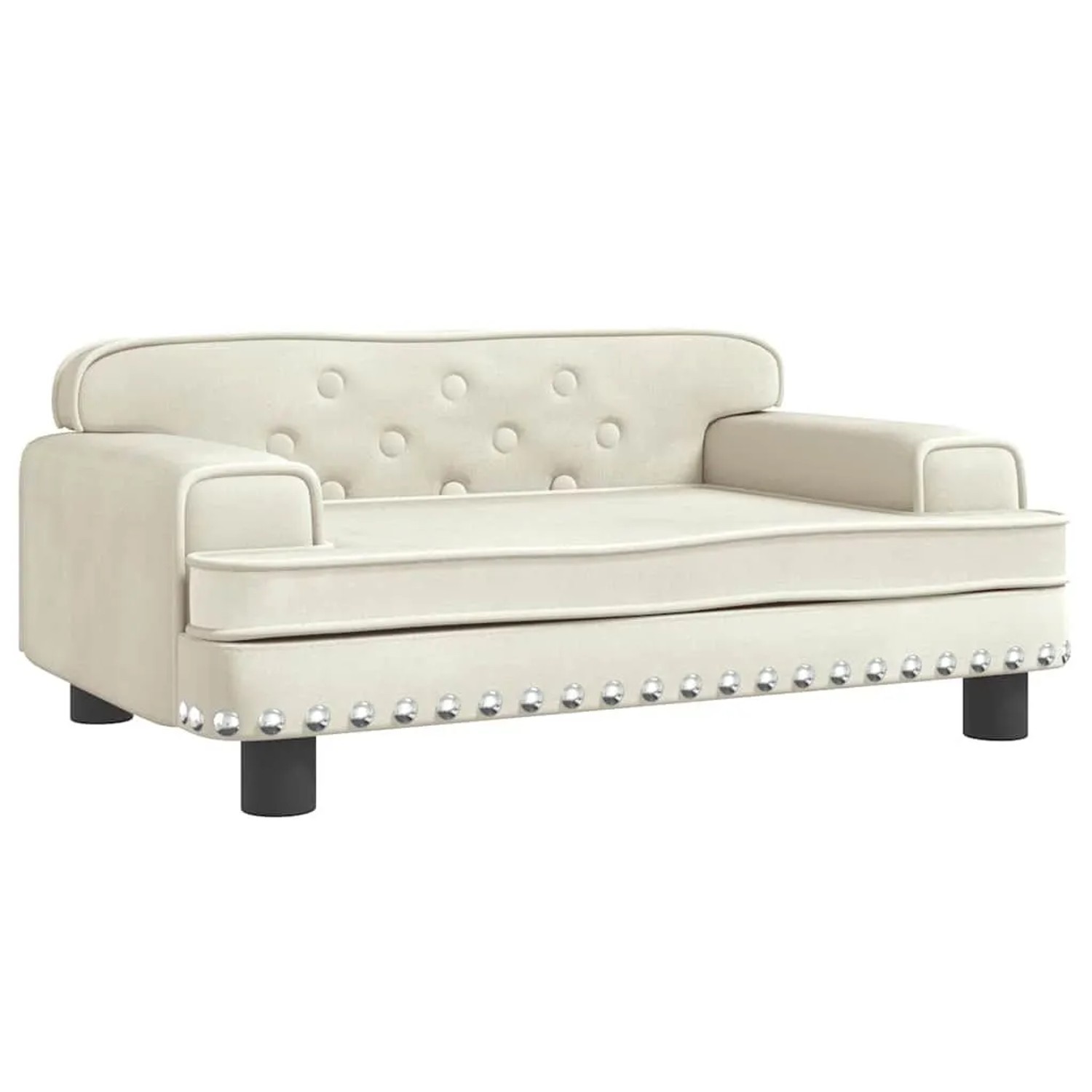 vidaXL Kindersofa Creme 70x45x30 cm Samt 3196299