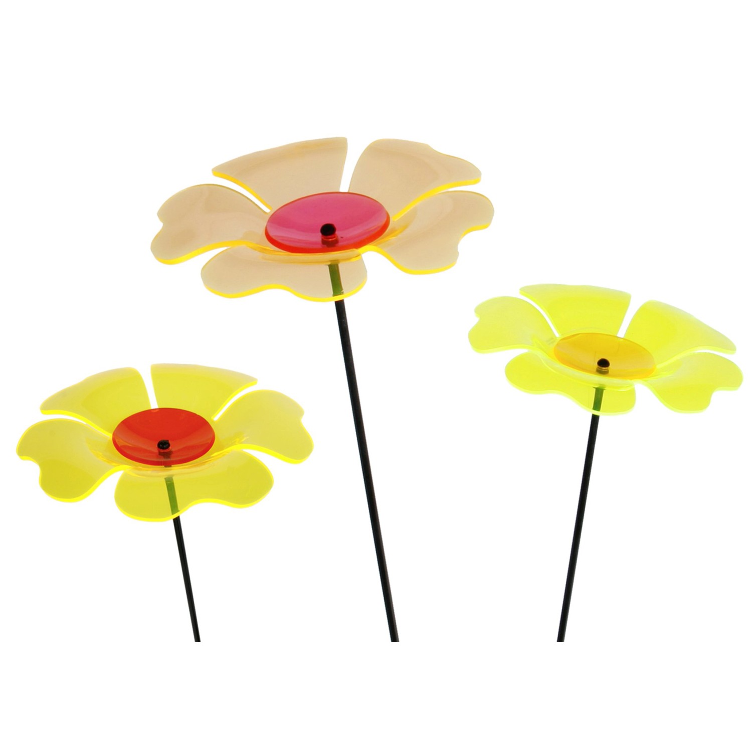 Deko-Gartenstecker Lichtspiel Mohnblume 95 cm günstig online kaufen