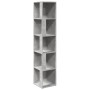 Eckregal in Betongrau, 164,5 cm hoch, mit 5 Fächern. Ideal als Büroschrank oder Bücherregal.