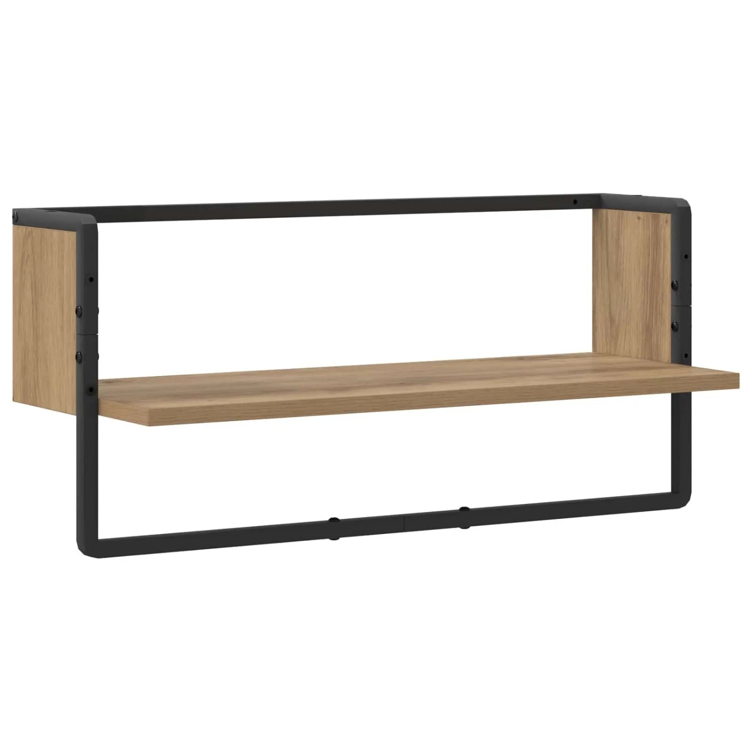 vidaXL Wandregal Wandhalterung Artisan-Eiche 65 x 25 x 30 cm Metall PB 8010908