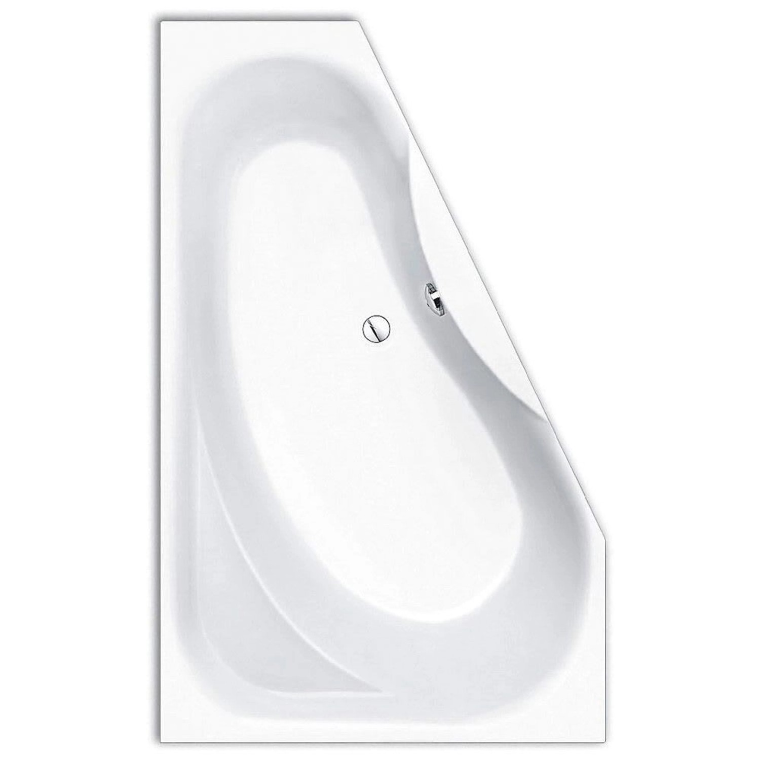 Steinkamp Raumsparbadewanne 165 x 95/50 cm Rechts Life Weiß