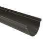 Braune Marley Duplex Dachrinne RG 80, 2 m lang, aus Kunststoff.