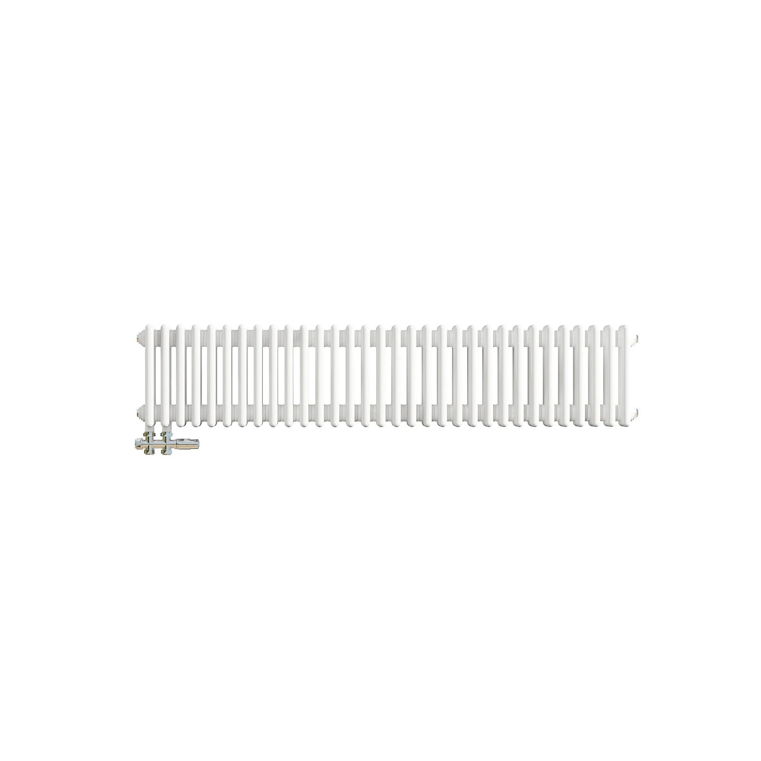 AICA Traditioneller Gusseisenstil 3 Spalten Heizkörper 300 x 1460 mm Weiß 1194W