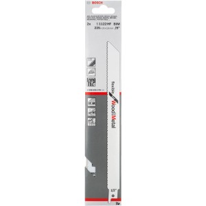 Bosch Säbelsägeblatt S 1122 HF, 2er-Pack, flexibel für Holz und Metall.