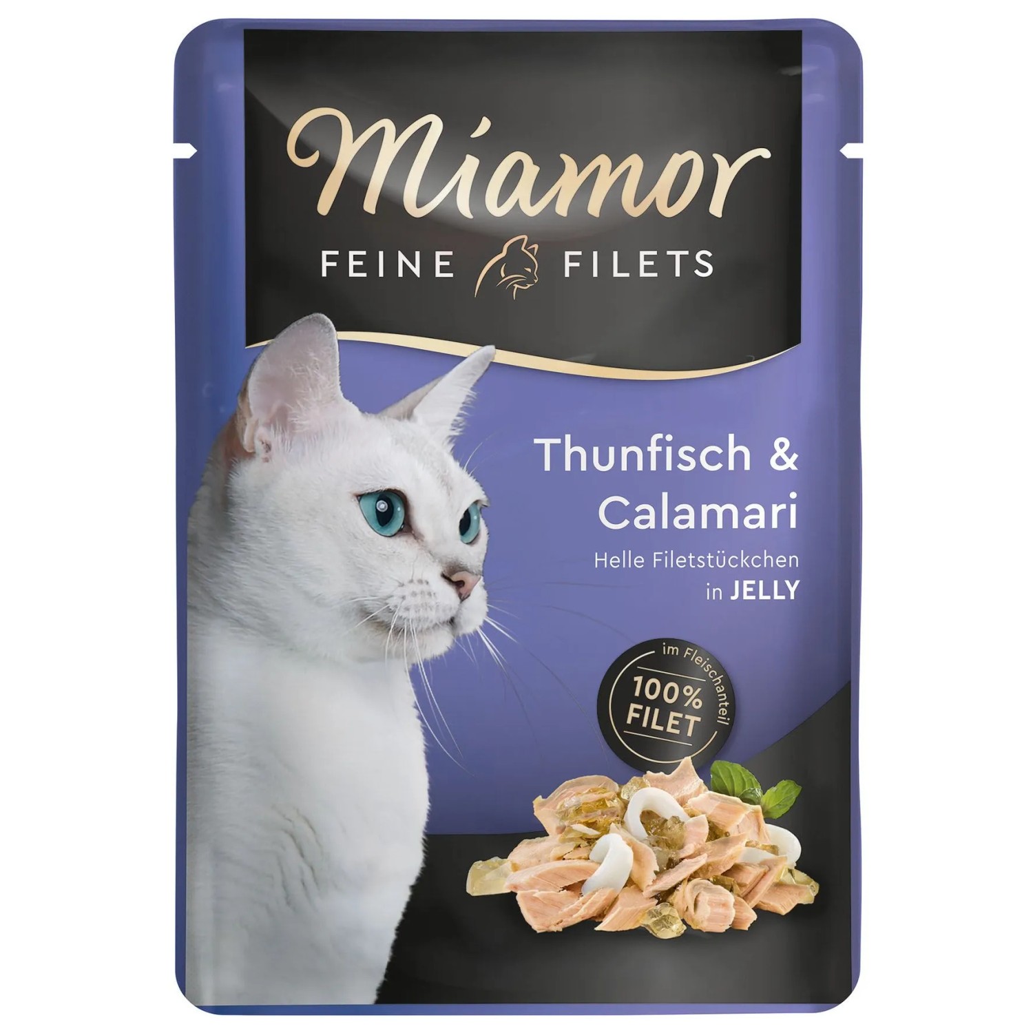 Miamor Katzen-Nassfutter Feine Filets in Jelly Thunfisch und Calamari 100 g