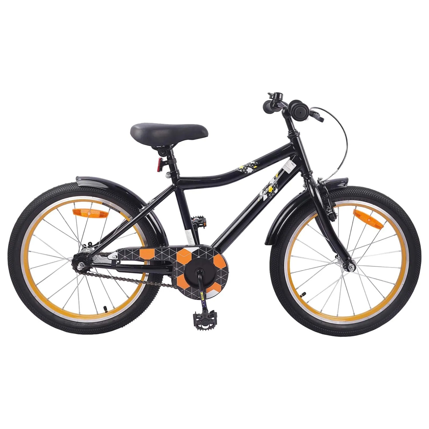 vidaXL Kinderfahrrad 20 Zoll für 6-11 Jahre Alt Schwarz 42009511