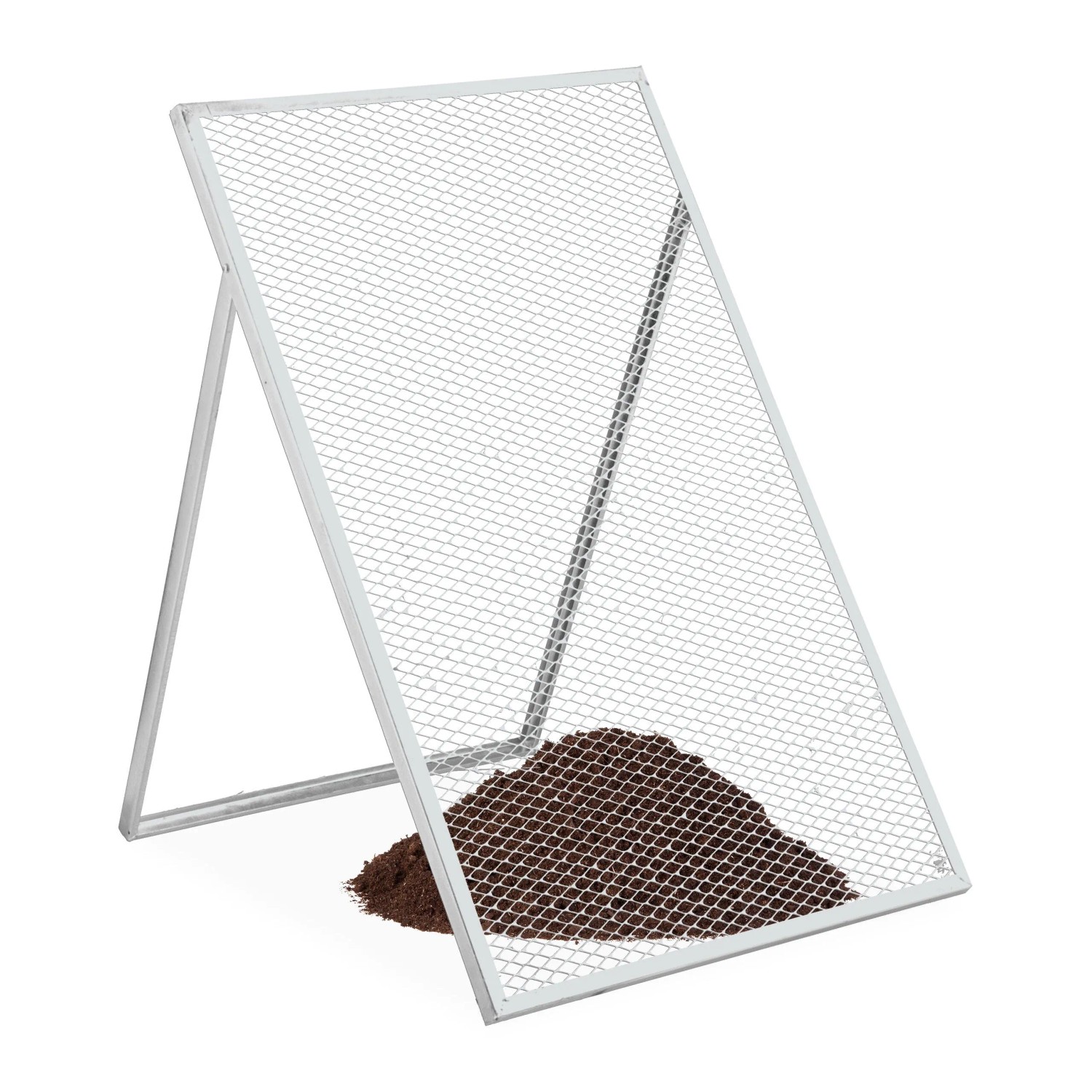 Relaxdays Durchwurfsieb Stahl Silber Klappbar 100 cm x 60 cm x 3,5 cm 3,9 kg
