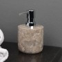 Seifenspender Lasa Grau aus Marmor von Wohnfreuden mit Chrom-Pumpe.