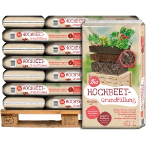 Floragard Universal Hochbeet Grundfüllung, 1260 Liter, auf Palette. Spezialerde für Hochbeete.