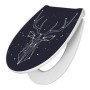 Banjado Premium WC-Sitz mit Hirsch Sternbild Motiv und Absenkautomatik.