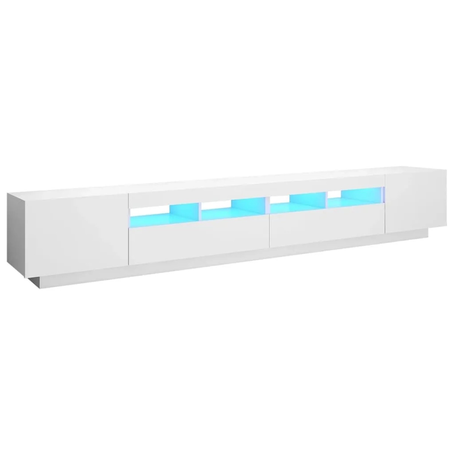 vidaXL TV-Schrank mit LED-Leuchten Weiß 260x35x40cm 3081915