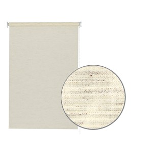 Gardinia Seitenzug-Rollo Silvalin, 162x180 cm, naturfarben mit Detailansicht der Stoffstruktur.