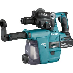 Makita Akku-Kombihammer DHR243RTJW mit Akku und Staubabsaugung, im Koffer.