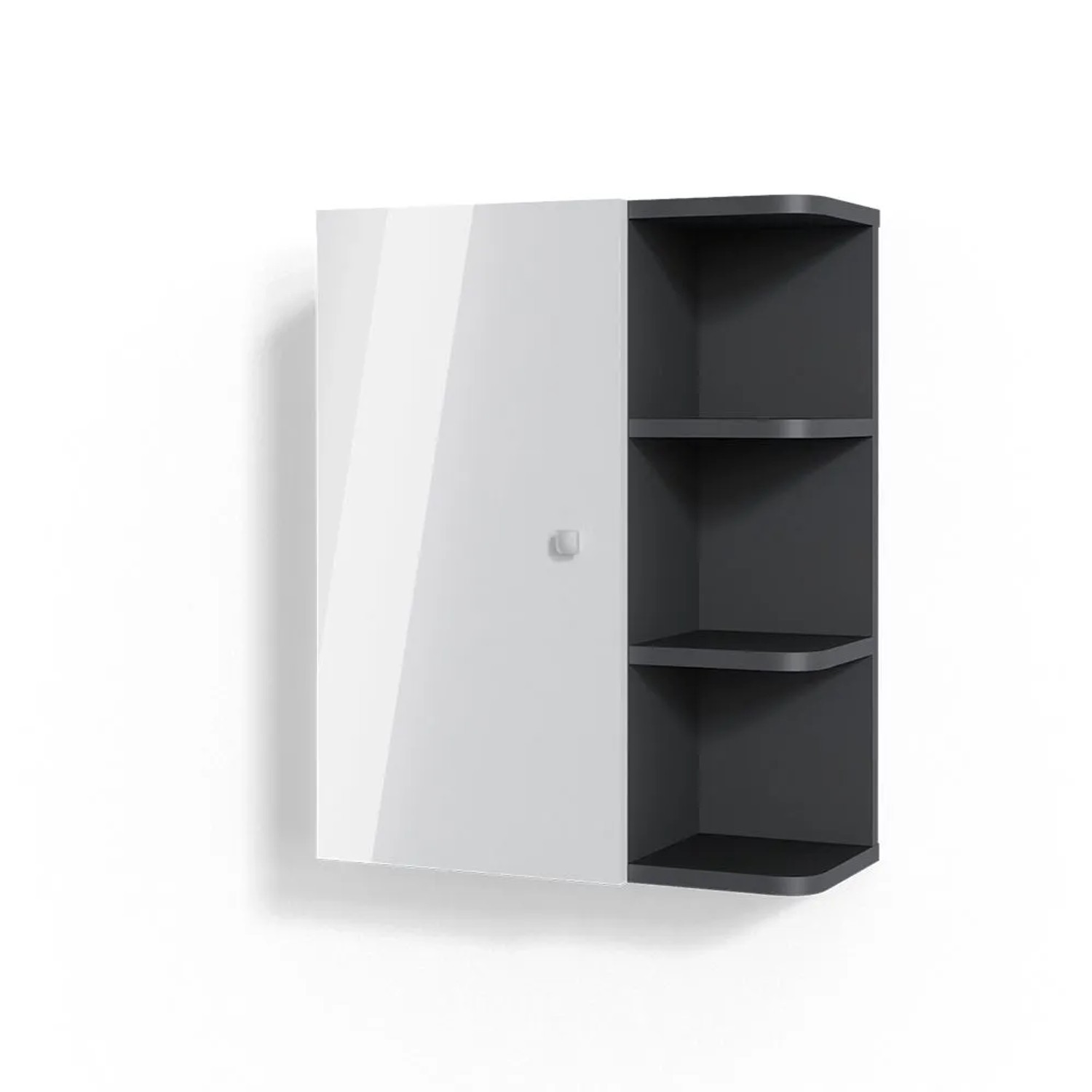 Vicco Badschrank Fynn Weiß Hochglanz 47 x 59