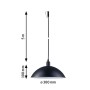Anthrazitfarbene Paulmann Plug & Shine Mapalo Pendelleuchte für Außen, 30 cm Durchmesser.