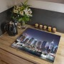 Banjado Herdabdeckplatte aus Glas mit New York Motiv, 60x52 cm. Auch als Schneidebrett nutzbar.