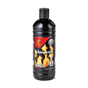 Schwarze 1L Flasche Flash Lampenöl für Gartenlaternen und Fackeln.