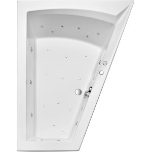 Ottofond Galia II Whirlpool, 175x135 cm, Weiß, mit Hydra-Jet Massagesystem und Unterwasserbeleuchtung.