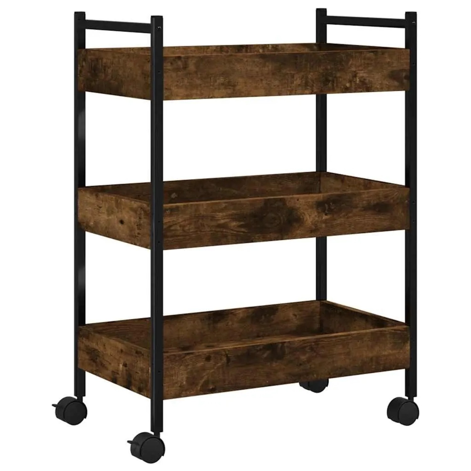 vidaXL Küchenwagen Räuchereiche 50x30x70 cm Holzwerkstoff 842358