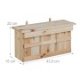 Relaxdays Nistkasten für Spatzen Tannenholz Natur 3 Brutkammern 22 cm x 43,5 cm x 15 cm 1,5 kg_4