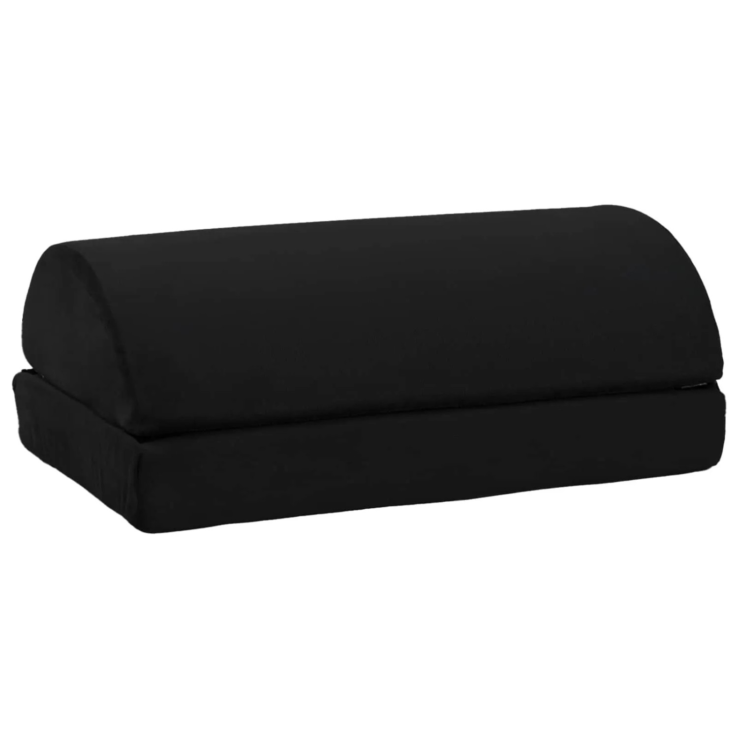 vidaXL Fußstützenkissen Uni Schwarz 44 x 29 x 17 cm 42020246