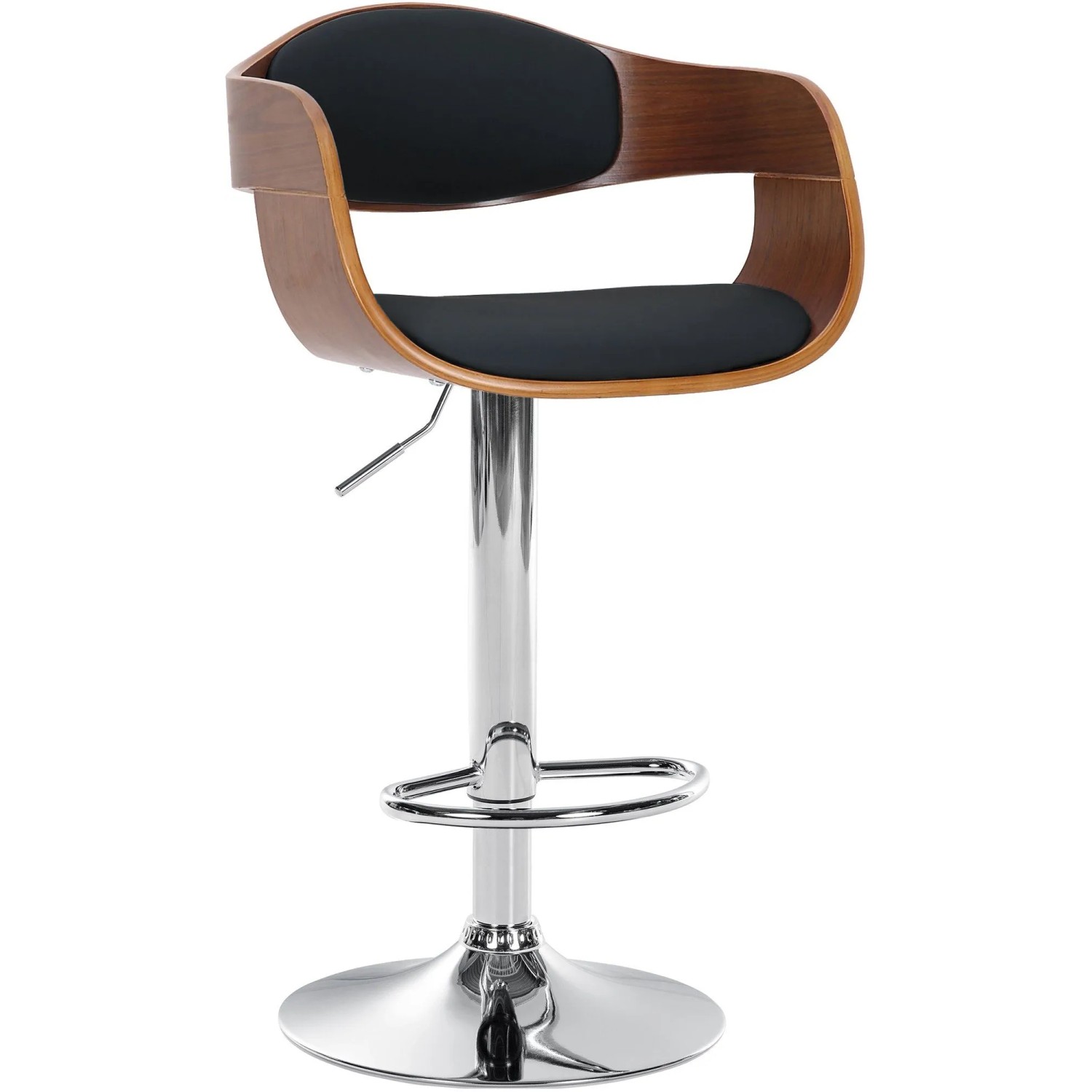 CLP Barhocker Kingston Kunstleder Walnuss/Schwarz