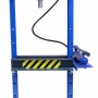 DeTec. Werkstattpresse, 12 Tonnen Hydraulikpresse mit Manometer, blau.