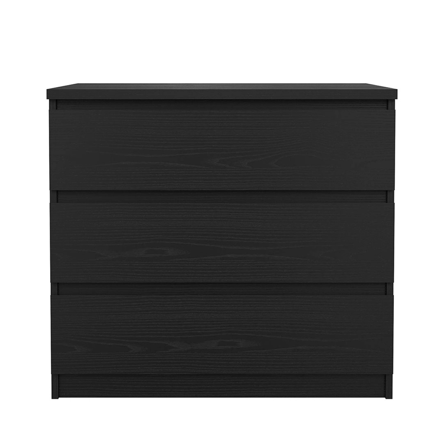 ebuy24 Naia Kommode 3 Schubladen Schwarze Struktur günstig online kaufen