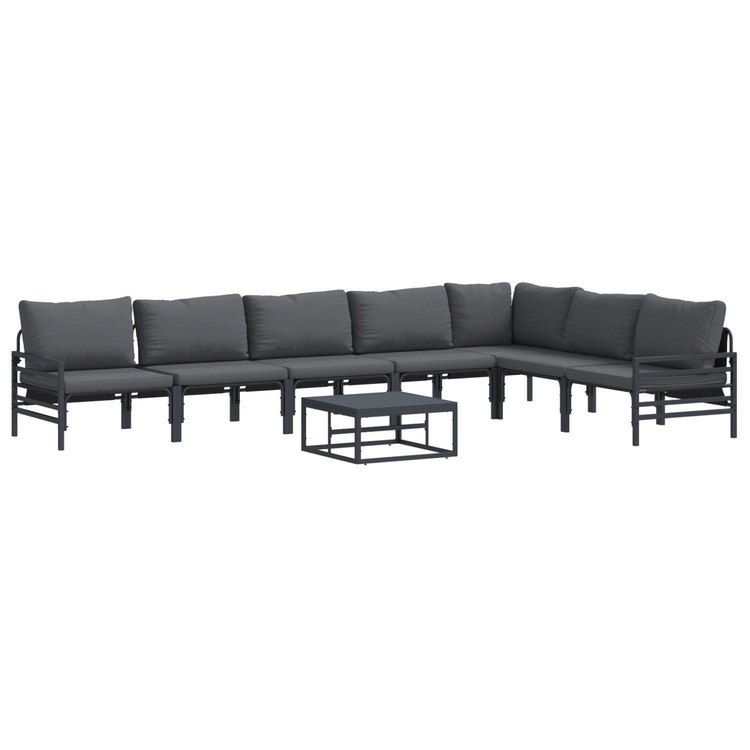 vidaXL Garten-Sofa-Set 8-Tlg Anthrazit Stahl 3378993 günstig online kaufen