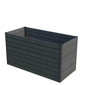 GroJa Hochbeet Solid Rhombus 150 cm x 70 cm x 79 cm Steingrau