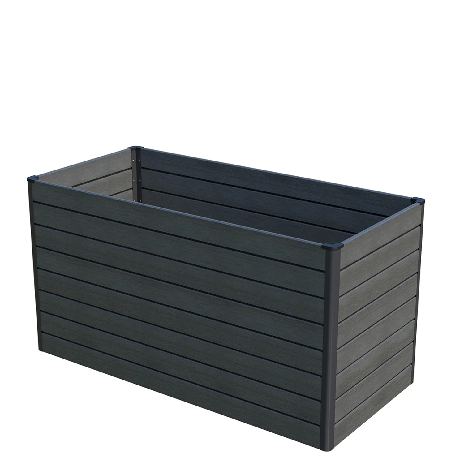 GroJa Hochbeet Solid Rhombus 150 cm x 70 cm x 79 cm Steingrau