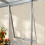 Vitavia Seitenfenster V mit ESG Glas und Alu Rahmen im Gewächshaus geöffnet.