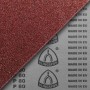 Klingspor Schleifband Korund Korn 80, rotbraun, mit grauer Gewebeunterlage und Logo. Zubehör für Bandschleifer.