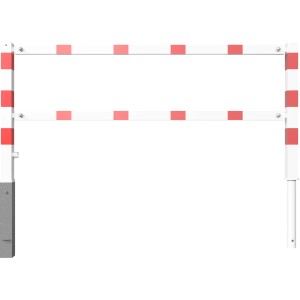 Schake Wegesperre, drehbar, weiß-rot, 2000 mm breit, zur Absperrung von Wegen und Flächen.