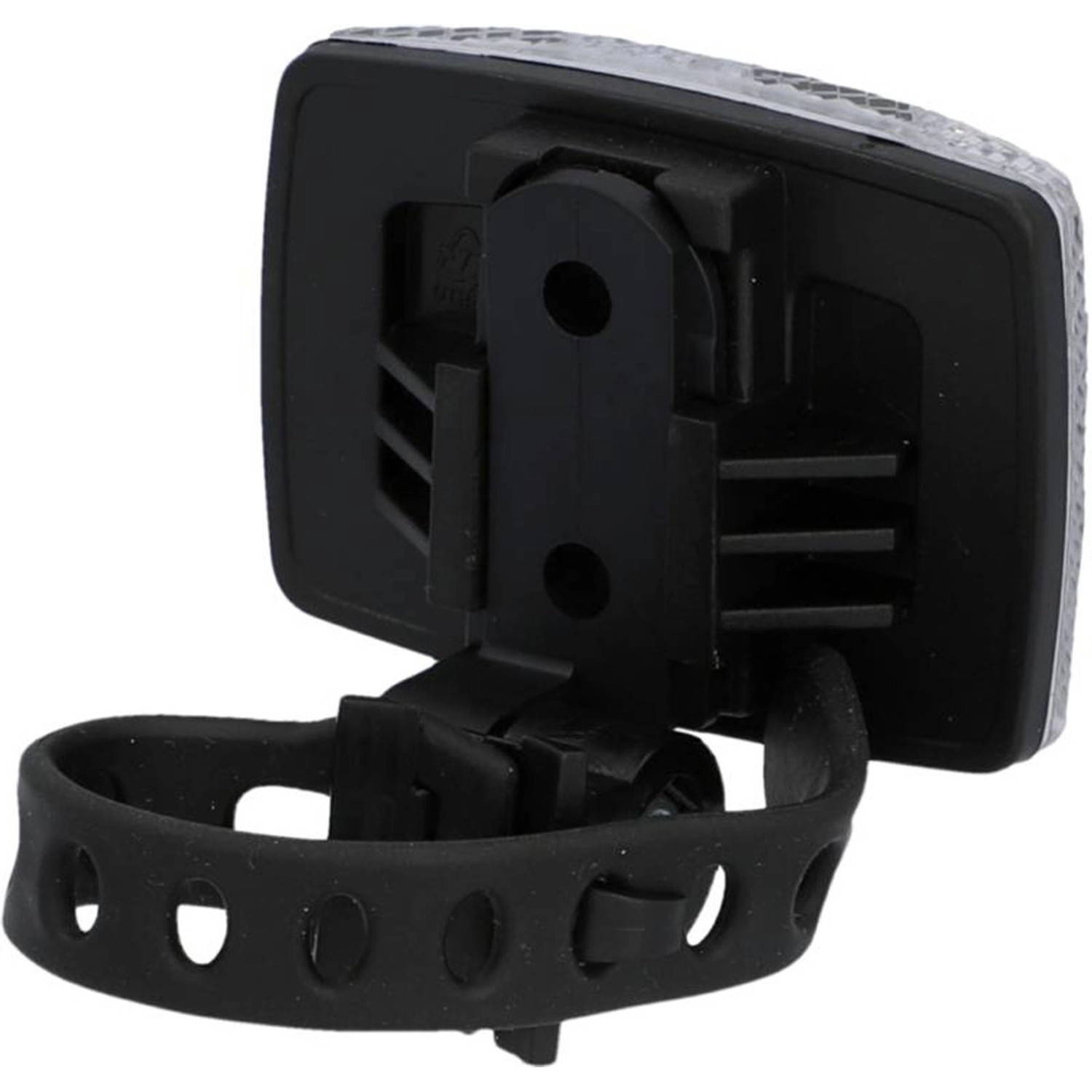 Fischer Fahrrad-Frontreflektor zur Vorbaubefestigung, aus Kunststoff.