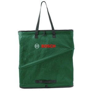 Grüner Bosch Pop-up Gartensack 120 l, selbststehend und faltbar, mit stabilen Tragegriffen. Für Gartenabfälle.