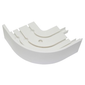 2er-Pack Gardinia Rundbogen P2Ü, weiß, für Gardinenschiene, 90° Winkel.