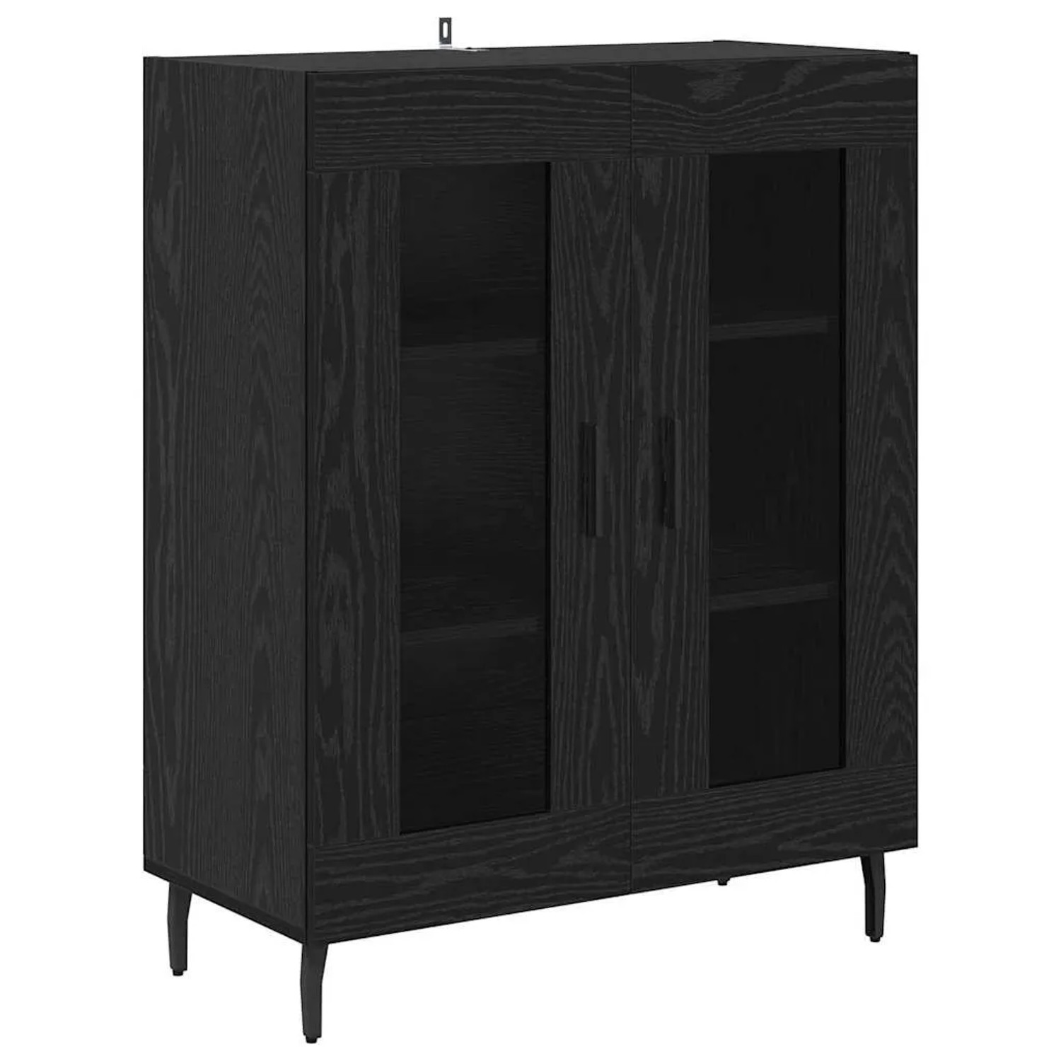 vidaXL Sideboard Schwarz Eichen-Optik 69,5 x 34 x 90 cm Holzwerkstoff 88720 günstig online kaufen